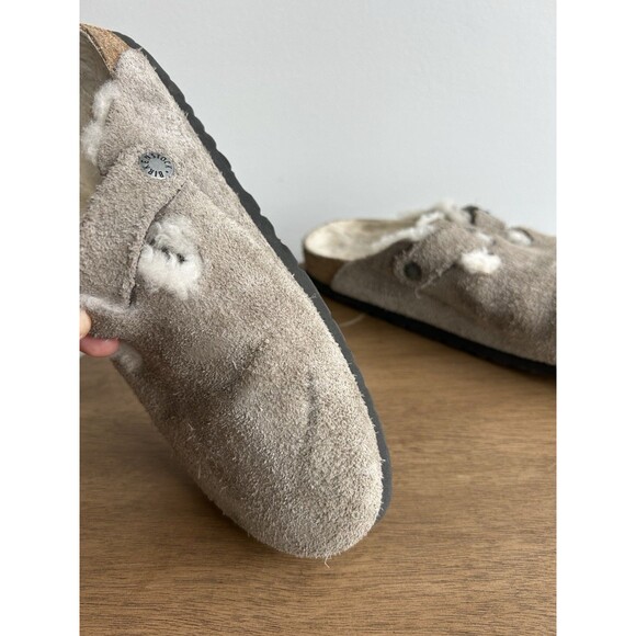 Birkenstock Boston Shearling Suede Leather Clogs Size 39 US 8 Men’s 6 - Picture 6 of 9